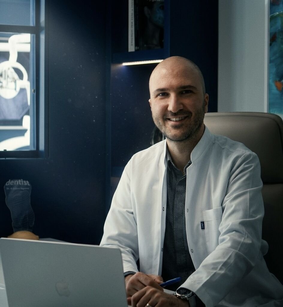 Portrait of Dt. M. Gökhan Koyuncu, doctor of dental surgery, Antalya.